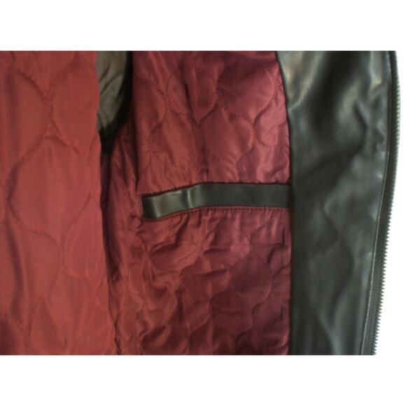 Men's Pleather Levi's Bomber Jacket Sz Medium - Picture 8 of 13